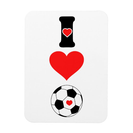 I Liebe Soccer Magnet (Vertikal)