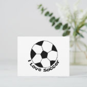 I Liebe Soccer Postkarte (Stehend Vorderseite)