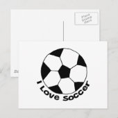 I Liebe Soccer Postkarte (Vorne/Hinten)