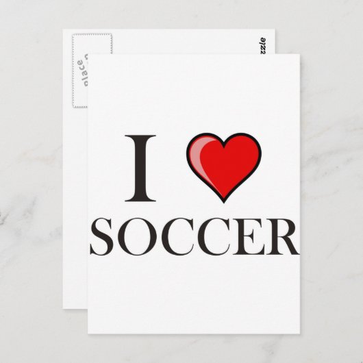 I Liebe Soccer Postkarte (Vorne/Hinten)