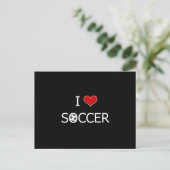 I Liebe Soccer Postkarte (Stehend Vorderseite)