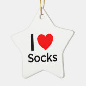 I Liebe Socks Keramik Ornament (Links)