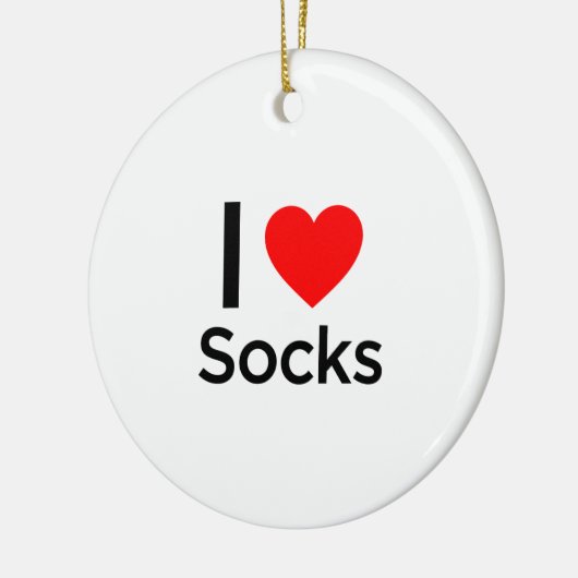 I Liebe Socks Keramikornament (Links)