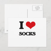 I Liebe Socks Postkarte (Vorne/Hinten)