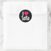 I Liebe Sofia K He I Sofia Runder Aufkleber (Tasche)