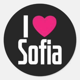 I Liebe Sofia K He I Sofia Runder Aufkleber