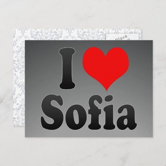 I Liebe Sofia Postkarte (Vorne/Hinten)