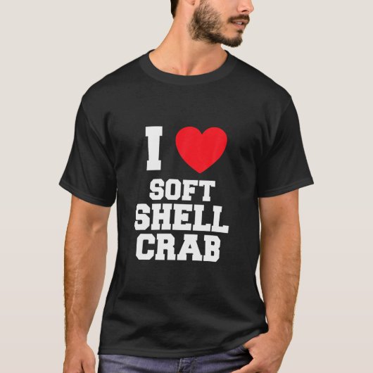 I Liebe Soft Muschel Crab T-Shirt (Vorderseite)