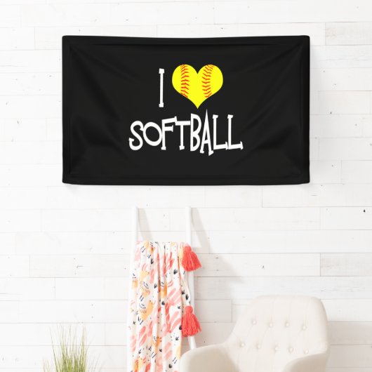 I Liebe Softball Banner (Insitu)