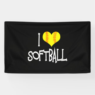 I Liebe Softball Banner
