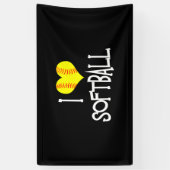 I Liebe Softball Banner (Vertikal)