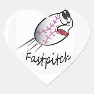 I Liebe Softball Herz-Aufkleber