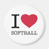 I LIEBE SOFTBALL MAGNET (Vorne)