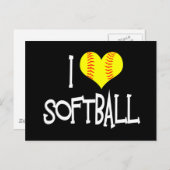 I Liebe Softball Postkarte (Vorne/Hinten)