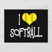 I Liebe Softball Postkarte (Vorderseite)