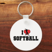 I Liebe Softball Schlüsselanhänger (Vorderseite)