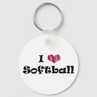 I Liebe Softball Schlüsselanhänger