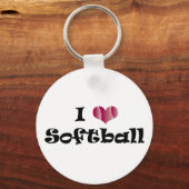 I Liebe Softball Schlüsselanhänger (Vorderseite)