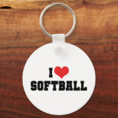 I Liebe Softball Schlüsselanhänger (Vorderseite)