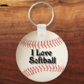 I LIEBE SOFTBALL-SCHLÜSSELANHÄNGER SCHLÜSSELANHÄNGER (Vorderseite)