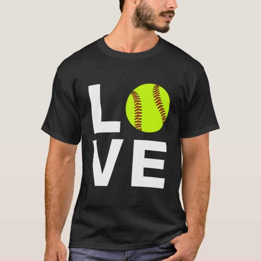 I Liebe Softball T-Shirt (Vorderseite)