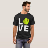 I Liebe Softball T-Shirt (Vorne ganz)