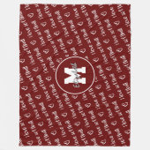 I Liebe Softball Typografie Muster JE Farbe Fleecedecke (Vorderseite)