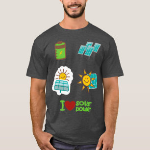 i Liebe Solarenergie erneuerbare Energien 1 T-Shirt