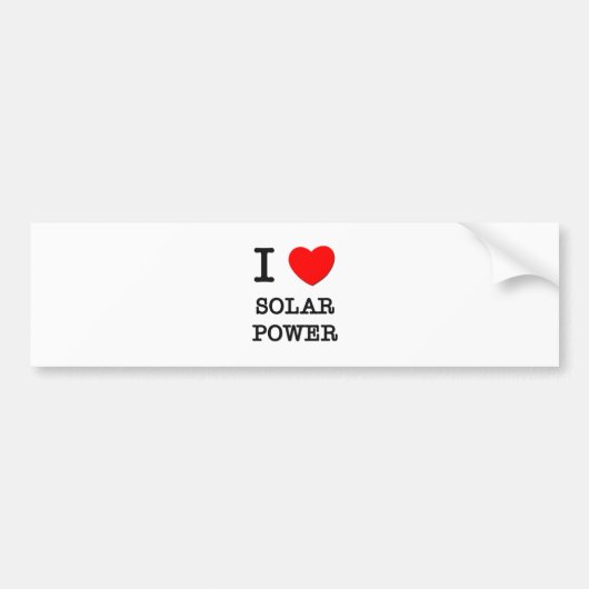 I Liebe-SolarPower Autoaufkleber (Vorne)