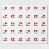 I Liebe Soldiers Geschenkpapier (Flach)