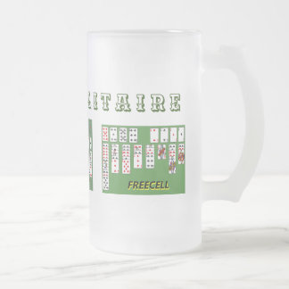 I LIEBE SOLITAIRE Mattiert Glass Tasse