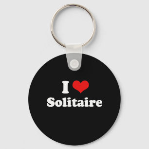 I Liebe Solitaire Tshirt Schlüsselanhänger