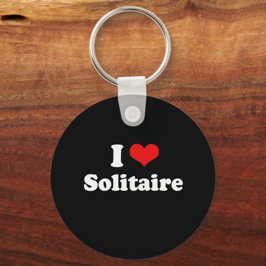 I Liebe Solitaire Tshirt Schlüsselanhänger (Vorderseite)