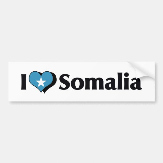 I Liebe Somalia-Flagge Autoaufkleber (Vorne)