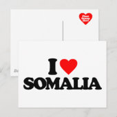 I LIEBE SOMALIA POSTKARTE (Vorne/Hinten)