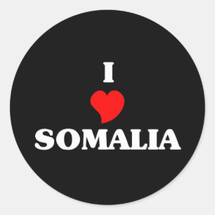 I Liebe Somalia Runder Aufkleber