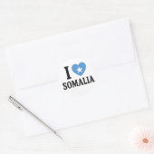 I Liebe Somalia Runder Aufkleber (Umschlag)