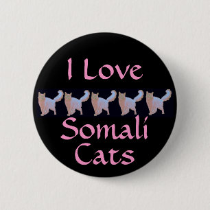 I Liebe-somalische Katzen Button