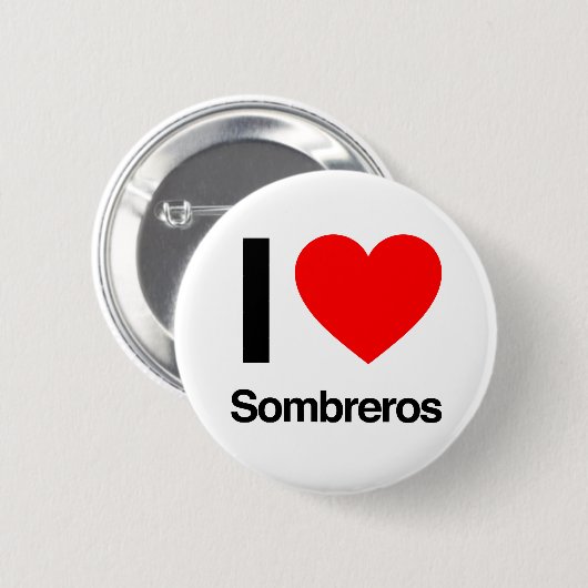 i Liebe sombreros Button (Vorne & Hinten)