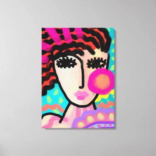 I Liebe Sommer Abstrakte digitale Malerei Leinwanddruck (Vorderseite)