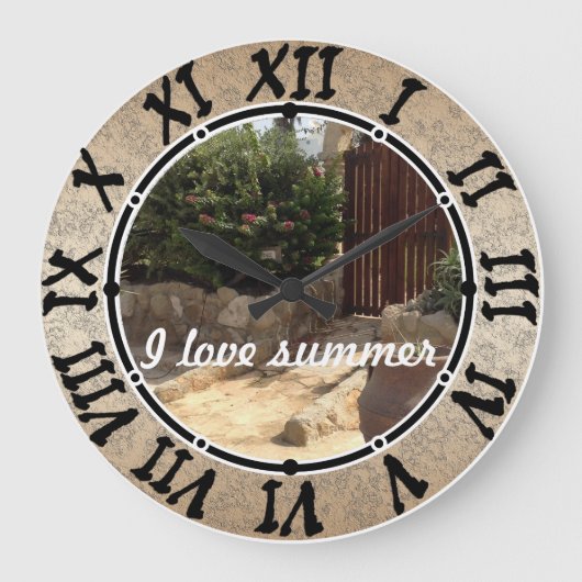 I Liebe Sommer Große Wanduhr (Vorderseite)