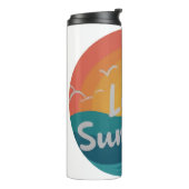 I Liebe Sommer isoliert Thermosbecher (Nach links gedreht)