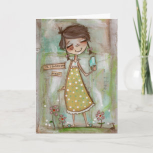 I Liebe Sommer und Sie - Grußkarte Karte