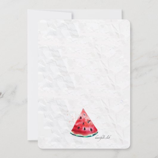 I Liebe Sommereinladung Einladung (Rückseite)