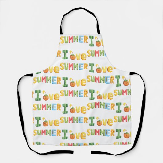 I Liebe Sommertext Schürze (Vorderseite)