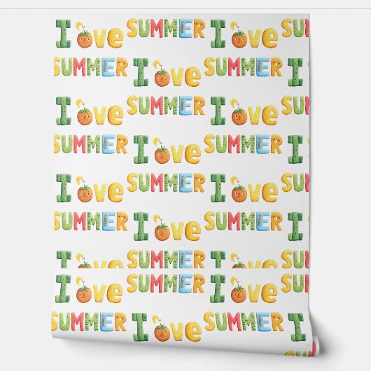 I Liebe Sommertext Tapete (Abrollen)