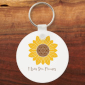 I Liebe Sonnenblumen Schlüsselanhänger (Vorderseite)