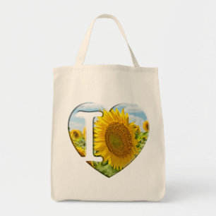 I Liebe-Sonnenblumen - Tragetasche