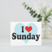 I Liebe Sonntag Postkarte (Stehend Vorderseite)