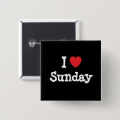 I Liebe Sonntagsherz T - Shirt Button (Vorne & Hinten)